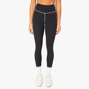 WeWoreWhat Corset Active Leggings Black White Seams Danielle Bernstein